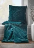 Catherine Lansfield Cosy Diamond Faux Fur Soft 130x170cm Blanket Throw Bottle Green - One Size Image 2