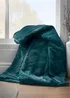 Catherine Lansfield Cosy Diamond Faux Fur Soft 130x170cm Blanket Throw Bottle Green - One Size Image 1