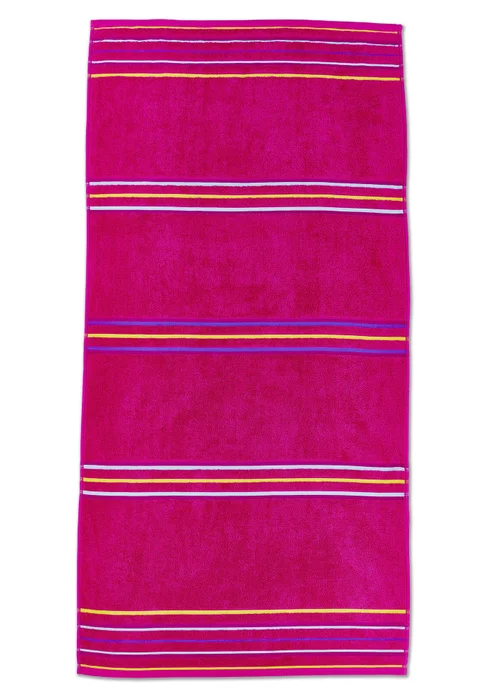 Catherine Lansfield Rainbow Cotton Beach Towel Pair - 75 X 150 Image 2