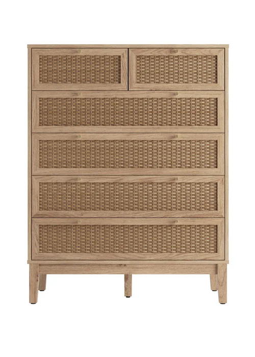 LPD Furniture Bordeaux 6 Drawer Chest (1090x390x850mm) - No Size Image 2