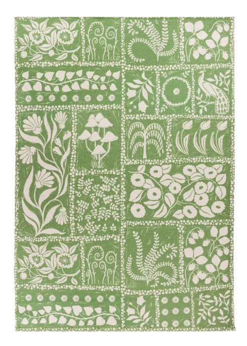 furn. Forage Garden Washable Outdoor/Indoor Rug (120cm x 170cm) - One Size Image 1