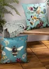 Wylder Nature Midnight Garden Birds Outdoor Filled Cushion (43cm x 43cm x 8cm) - One Size Image 5