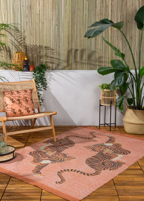 furn. Tibetan Tiger Washable Outdoor/Indoor Rug (120cm x 170cm) - One Size Image 2