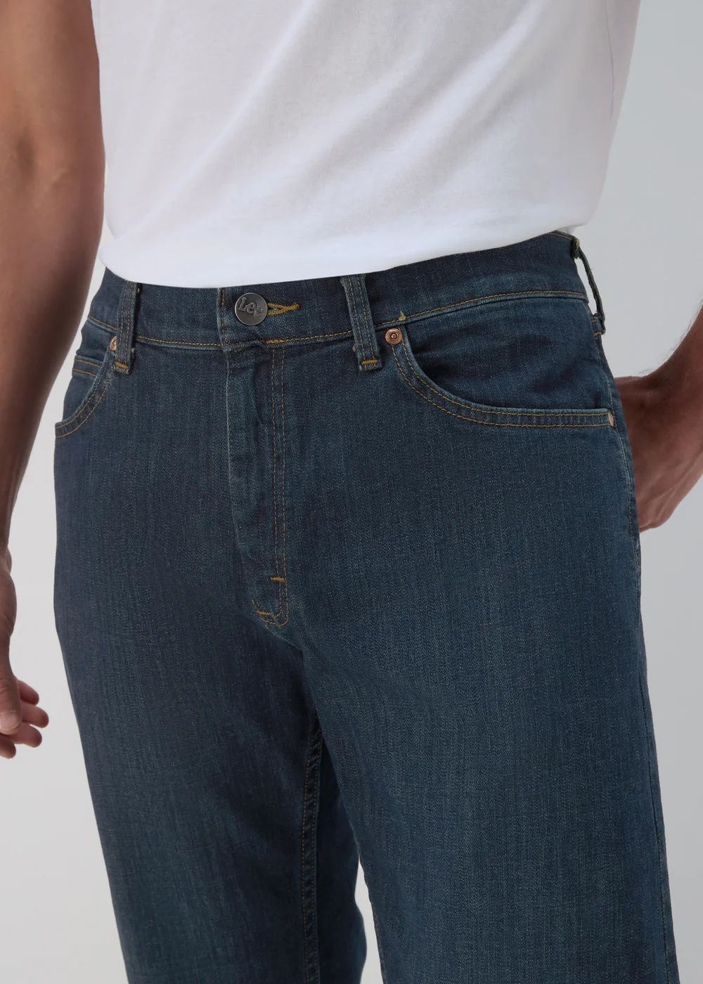 Lee Dark Wash Straight Fit Jeans - 30 R Image 3