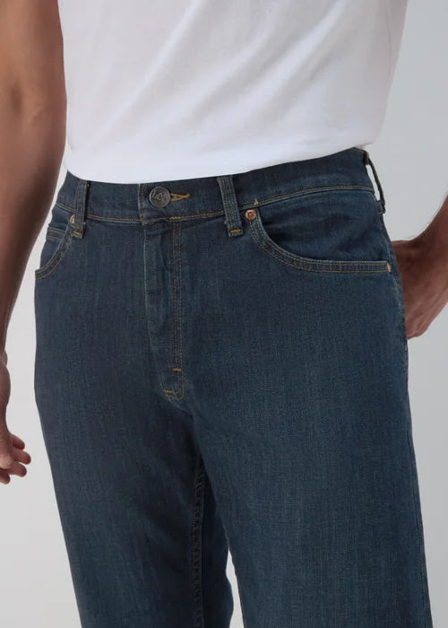 Lee Dark Wash Straight Fit Jeans - 30 Waist Regular Image 3