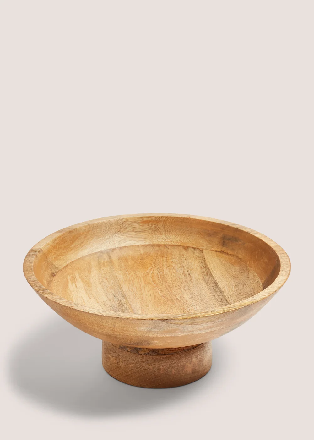 Mango Wood Footed Bowl Image 1
