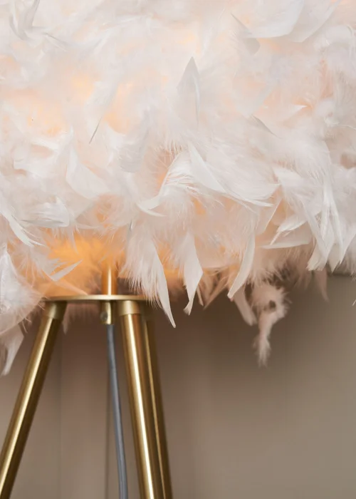 BHS Plume Satin Brass Feather Tripod Floor Lamp (147cm x 46cm x 46cm) - One Size Image 3