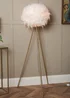 BHS Plume Satin Brass Feather Tripod Floor Lamp (147cm x 46cm x 46cm) - One Size Image 4