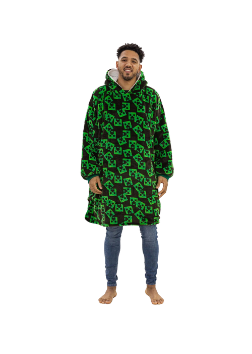 HUGZEE Minecraft Face Wearable Hooded Throw - Large Image 1