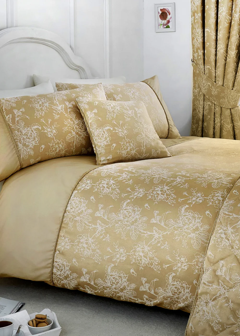 Dreams & Drapes Jasmine Cream Duvet Cover Set - Single Image 1