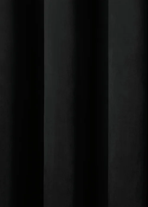 Laurence Llewelyn-Bowen Montrose Velvet Blackout Black Eyelet Curtains - 46W X 54D (116x137cm) Image 3