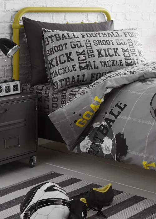 Bedlam Football Grey Fitted Sheet - Single Image 2