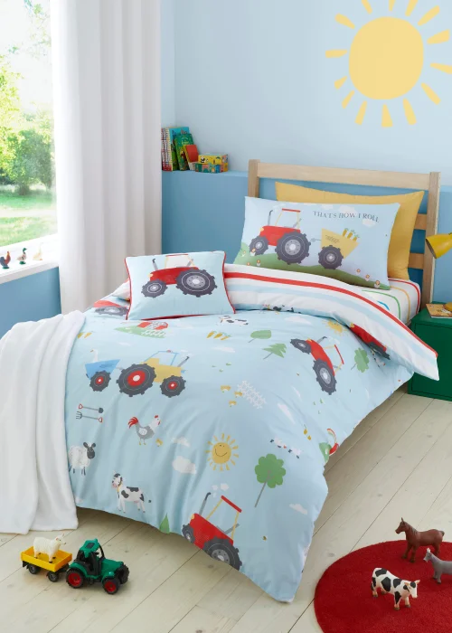 Bedlam Farmyard Friends Blue Duvet Cover Set - Single Image 3