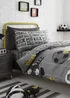 Bedlam Football Grey Duvet Cover Set - Single Image 1