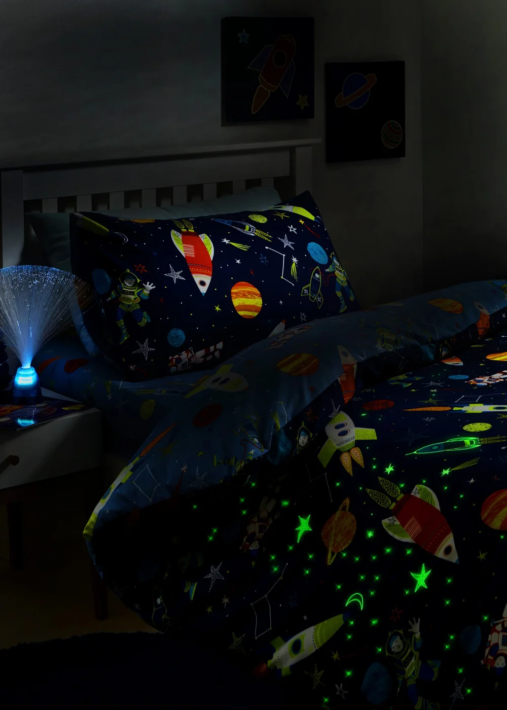 Bedlam Supersonic Glow in the Dark Blue Duvet Cover Set - Junior Image 2