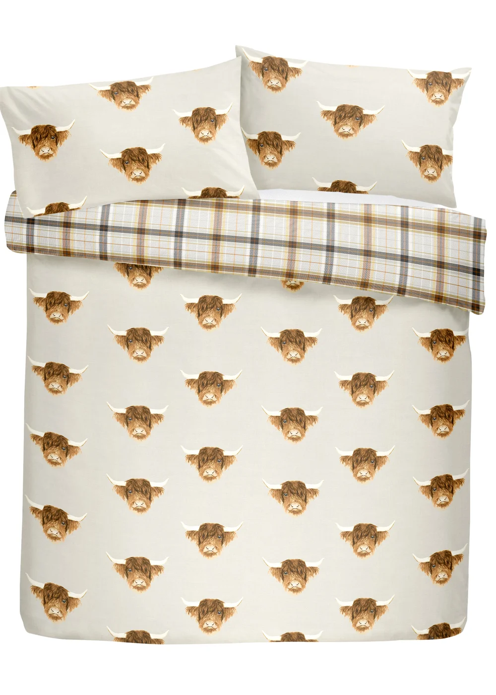 Fusion Highland Cow Yellow Duvet Cover Set - Single Image 2