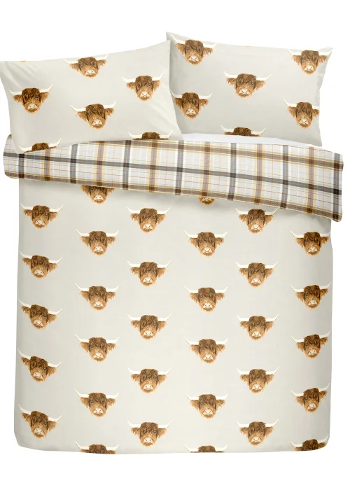 Fusion Highland Cow Yellow Duvet Cover Set - Single Image 2