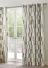 Fusion Oakland Natural Eyelet Curtains - 46W X 54D (116x137cm) Image 1