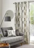 Fusion Oakland Natural Eyelet Curtains - 46W X 54D (116x137cm) Image 2
