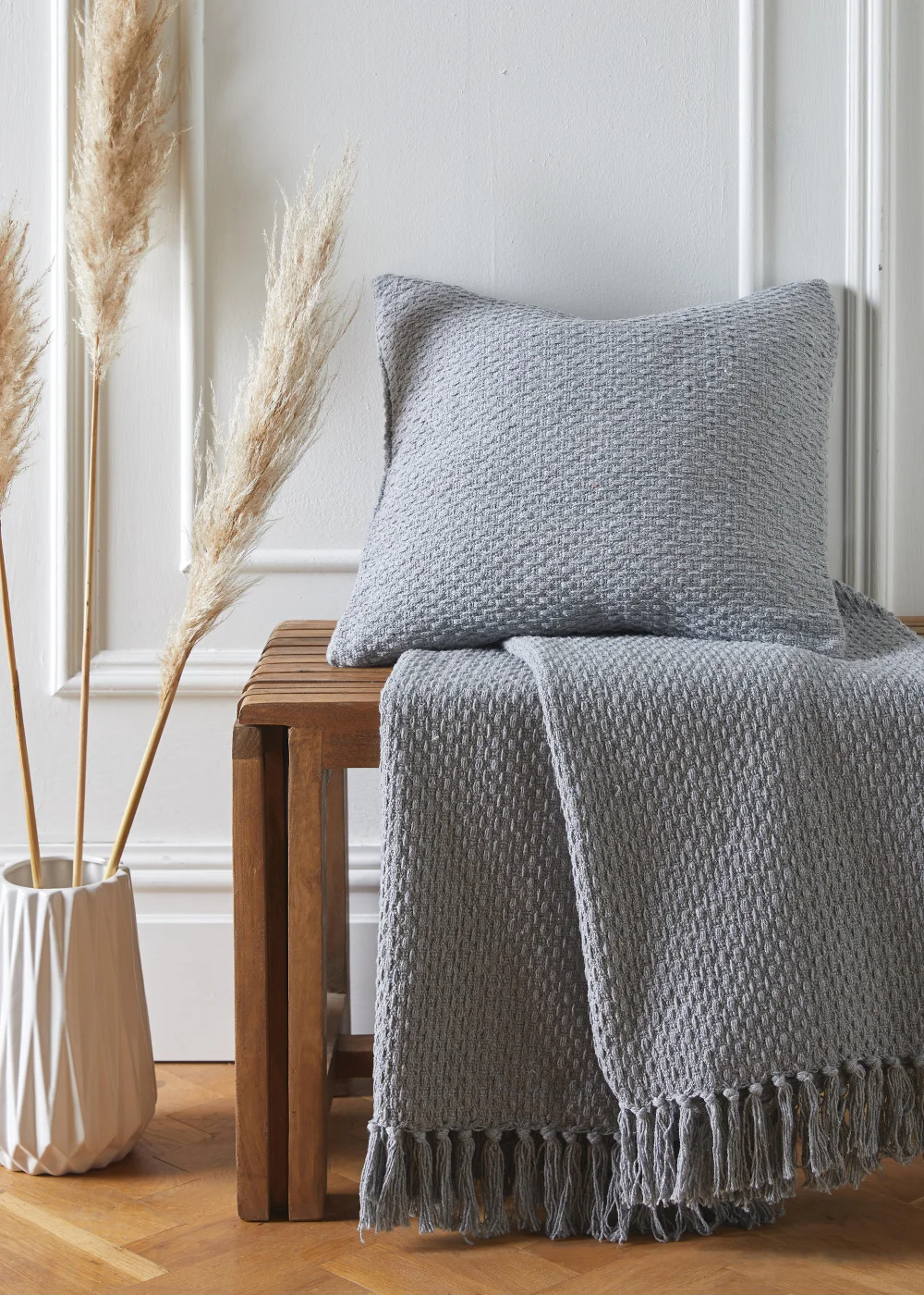 Drift Home Hayden Grey Throw - 130 x 180cm Image 2