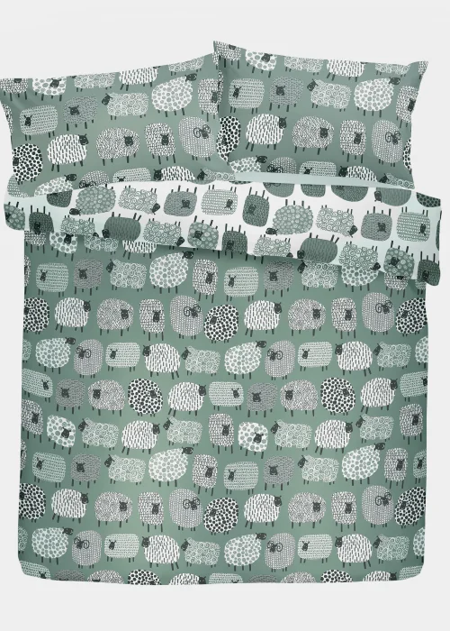 Fusion Dotty Sheep Blue Duvet Cover Set - Single Image 4