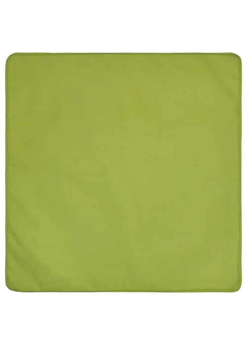 Fusion Plain Dye Filled Lime Green Outdoor Cushion - 43W X 43D Image 2