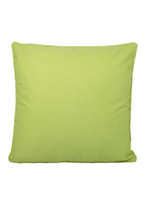 Fusion Plain Dye Filled Lime Green Outdoor Cushion - 43W X 43D Image 1