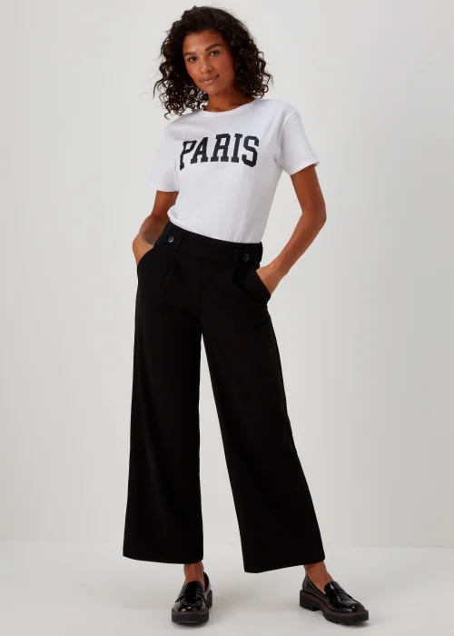 JDY Geggo Black Button Trousers - 16 Image 1