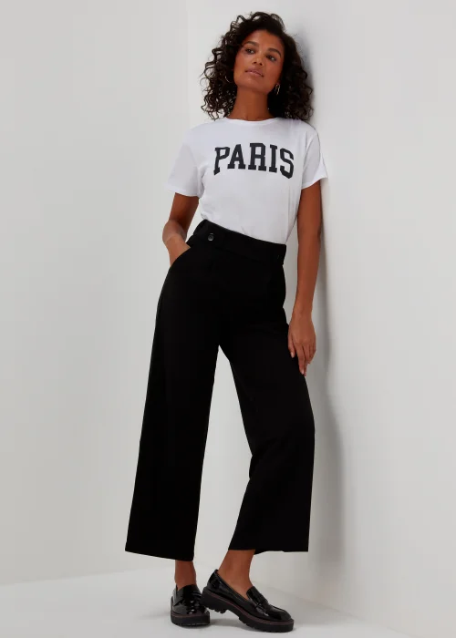 JDY Geggo Black Button Trousers - 16 Image 4