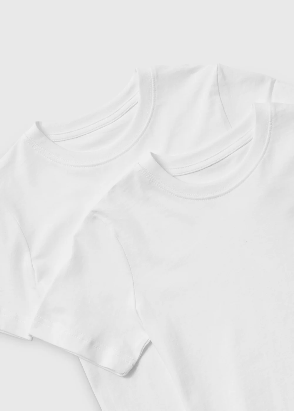 Kids 2 Pack White School T-Shirts (3-16yrs) - Age 4 Years Image 2