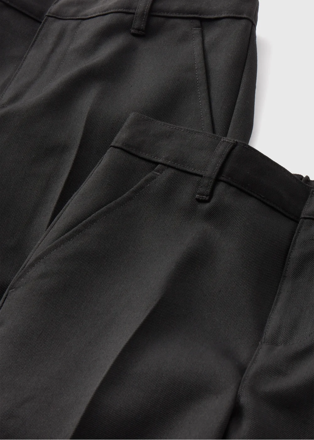 Boys 2 Pack Black Slim Fit Long Length School Trousers (3-16yrs) - Age 4 Years Image 2