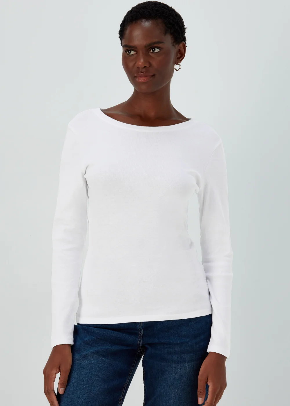 White Long Sleeve T-Shirt - Size 8 Image 1