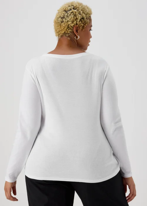 White Long Sleeve T-Shirt - Size 8 Image 2