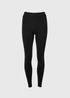 2 Pack Black Cotton Leggings - Size 8 Image 5