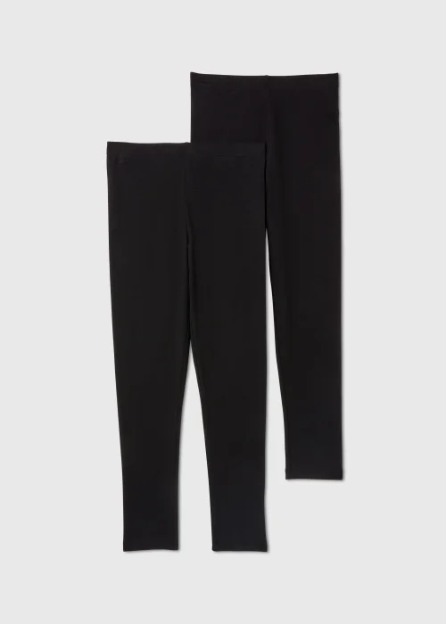 2 Pack Black Leggings (7-15yrs) - Age 7 Years Image 1