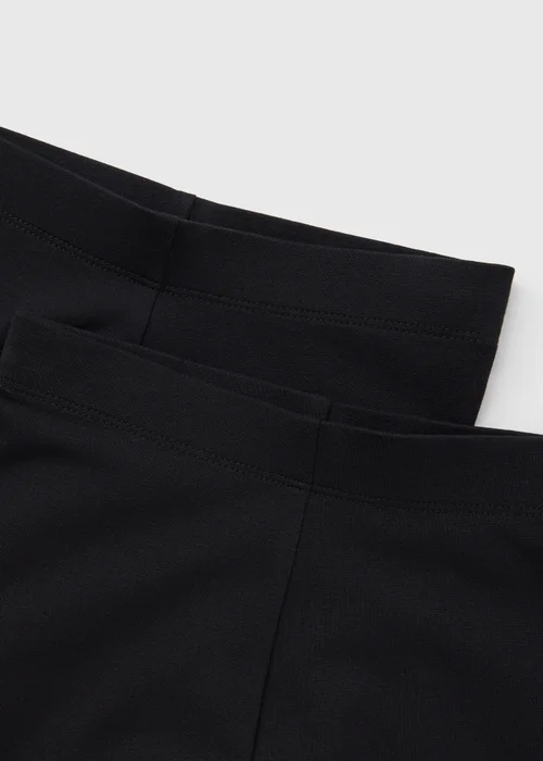 2 Pack Black Leggings (7-15yrs) - Age 7 Years Image 2