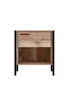 LPD Furniture Hoxton Bedside Cabinet Distressed Oak Effect (500x400x438mm) - No Size Image 2