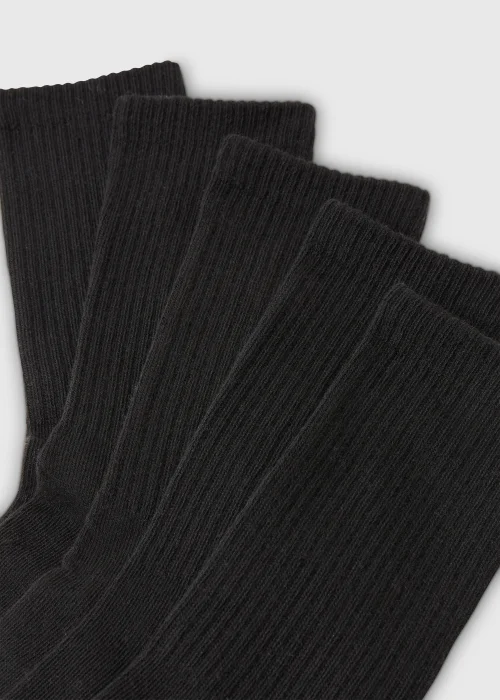 5 Pack Black Work Socks - Sizes 6 - 8.5 Image 2
