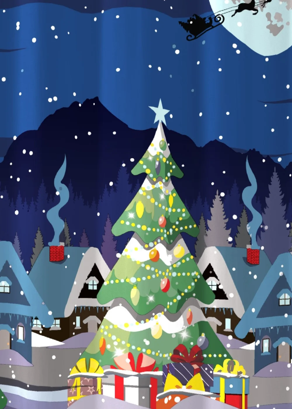 Bedlam Christmas Glow In The Dark Eyelet Single Panel Door Curtain - One Size Image 5
