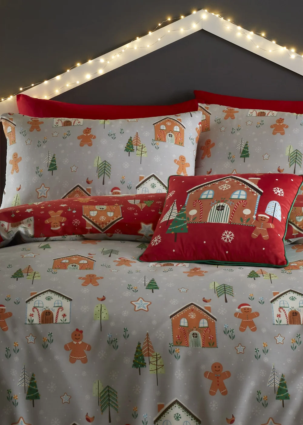 Bedlam Christmas Gingerbread House Duvet Cover Set - Single Image 2