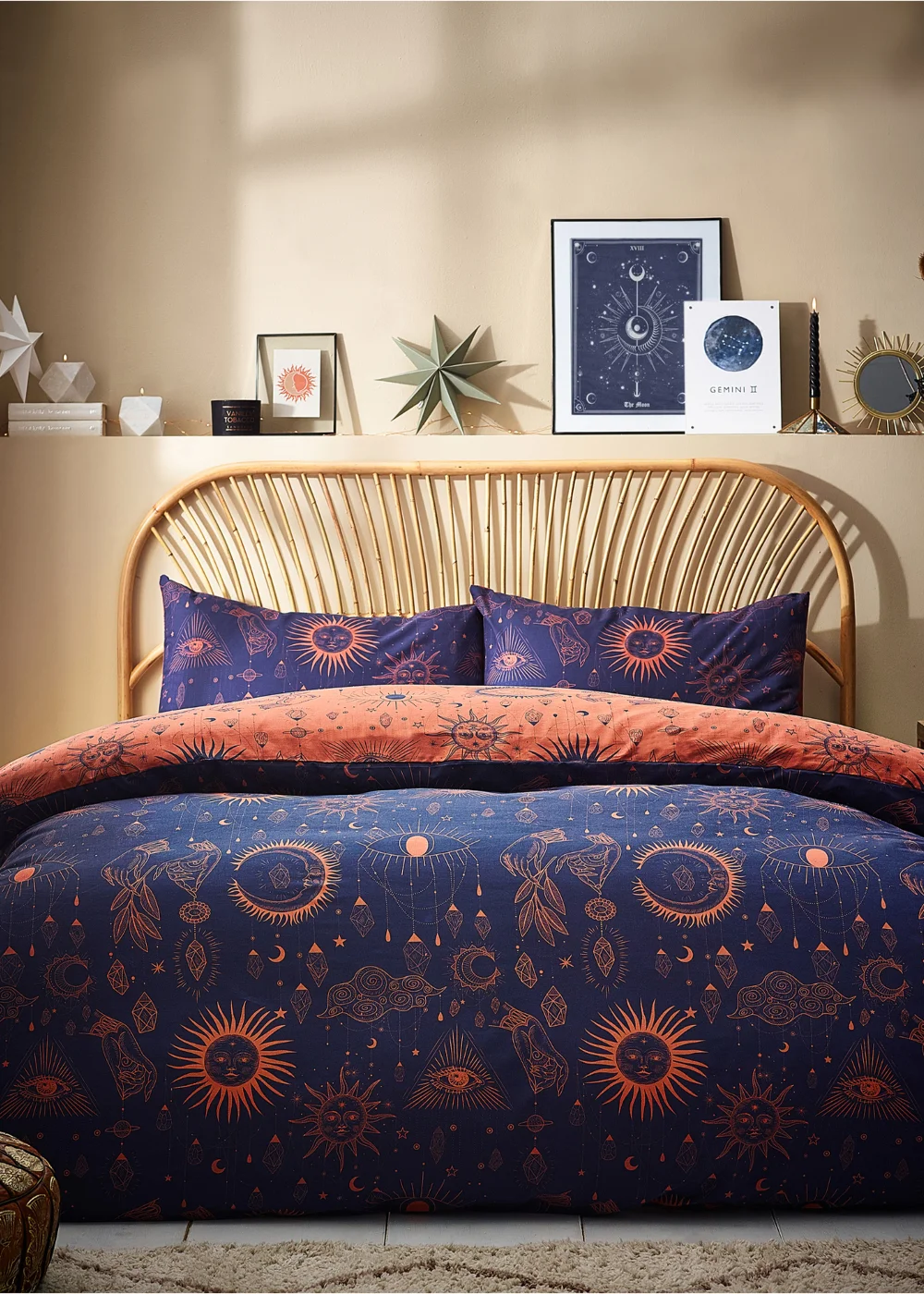 furn. Constellation Celestial Duvet Cover Set Bronze/Navy - Single Image 2