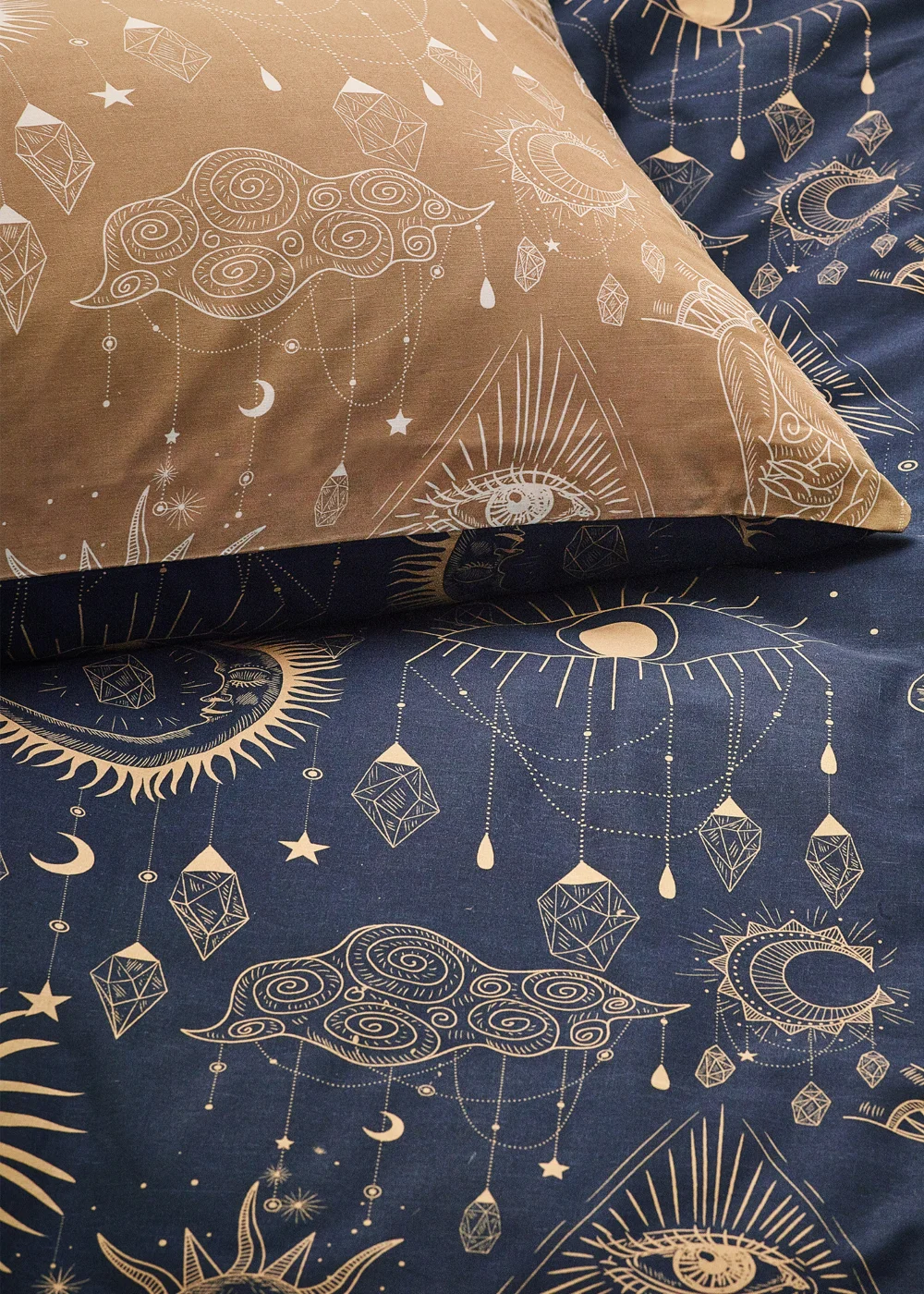 furn. Constellation Celestial Duvet Cover Set Gold/Navy - Single Image 4