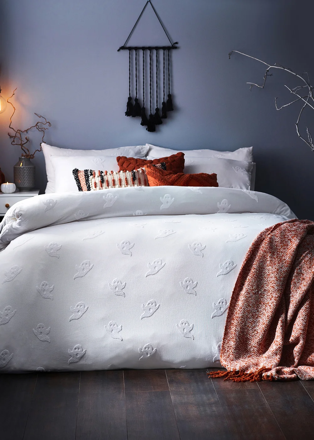 furn. Ghost Tufted 100% Cotton Duvet Cover Set - Single Image 1