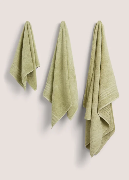 Pear Green 100% Egyptian Cotton Towels - Hand Towel Image 1