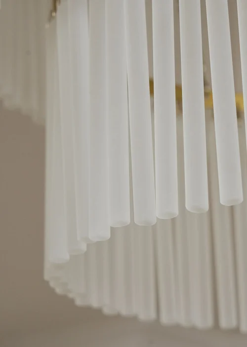 BHS Aubrey Frosted Flush Ceiling 5 Light Brass (26cm x 36cm) - One Size Image 3