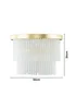 BHS Aubrey Frosted Flush Ceiling 5 Light Brass (26cm x 36cm) - One Size Image 4