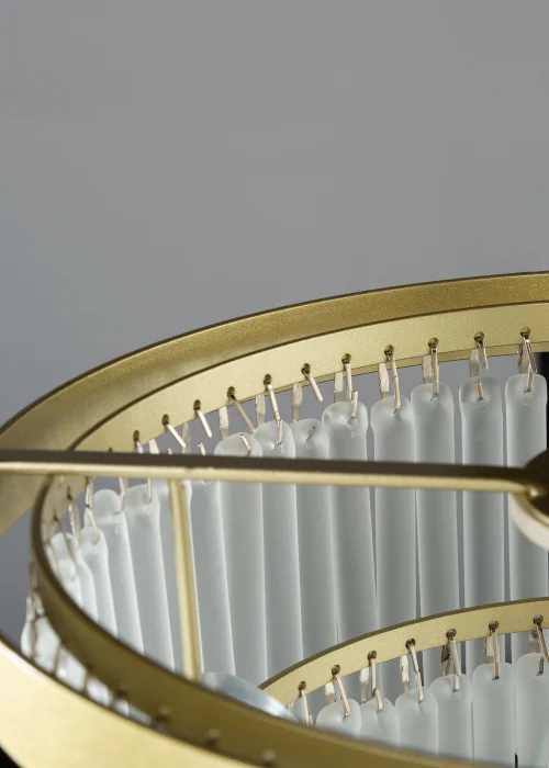 BHS Aubrey Frosted Easyfit Ceiling Light Brass (19cm x 25cm) - One Size Image 4