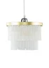 BHS Aubrey Frosted Easyfit Ceiling Light Brass (19cm x 25cm) - One Size Image 1