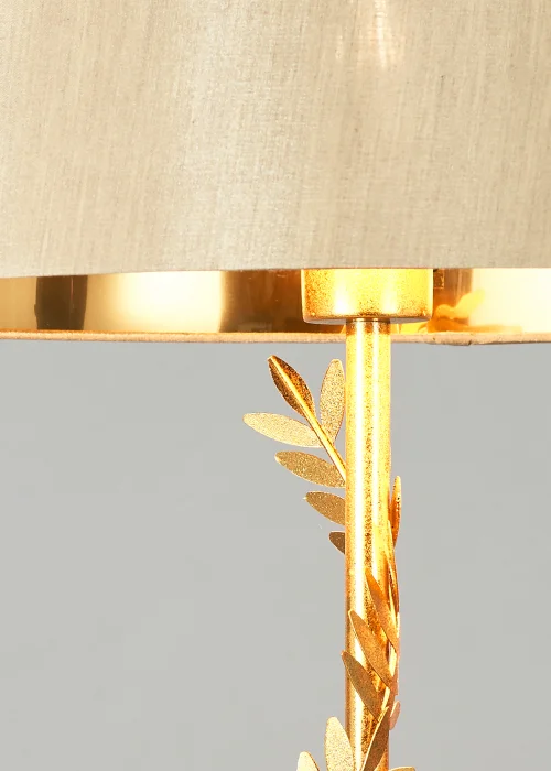 BHS Brookby Palm Floor Lamp Brass (162cm x 46cm) - One Size Image 3