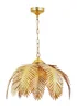 BHS Brookby Palm Ceiling Light Brass (Adjustable 34-129cm x 40cm) - One Size Image 3
